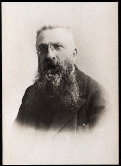 Portrait of Auguste Rodin, French sculptor by French Photographer